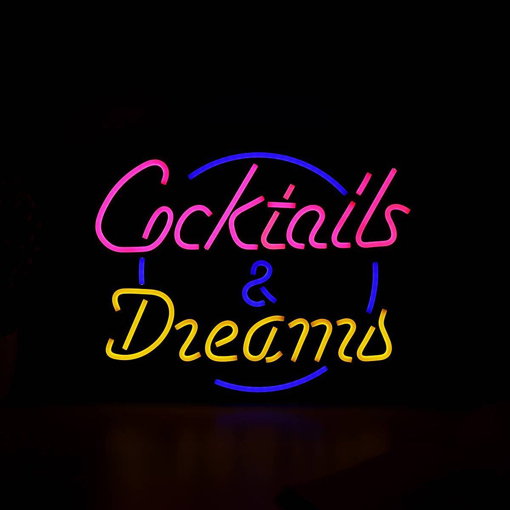 Cocktail Dream Real Glass Tube Neon Light - Neonlight-resell