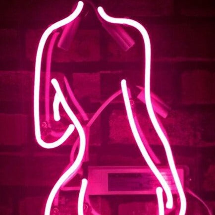 Pink Lady's Back Glass Neon Light - Neonlight-resell