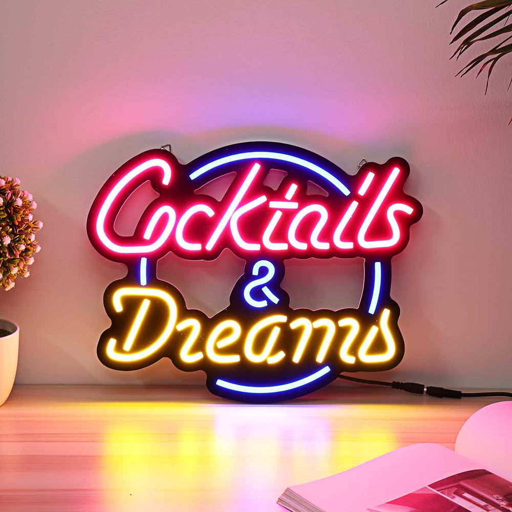 Cocktail Dream Real Glass Tube Neon Light - Neonlight-resell