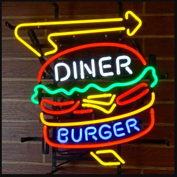 Diner Burger Glass Neon Light - Neonlight-resell
