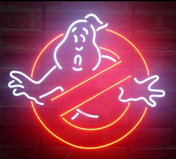 Ghostbusters Ghost  Glass Neon Light - Neonlight-resell